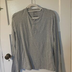 Grey express long sleeve T-shirt